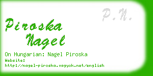 piroska nagel business card